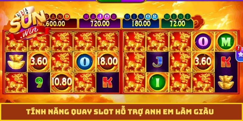 Tính năng quay slot hỗ trợ anh em làm giàu
